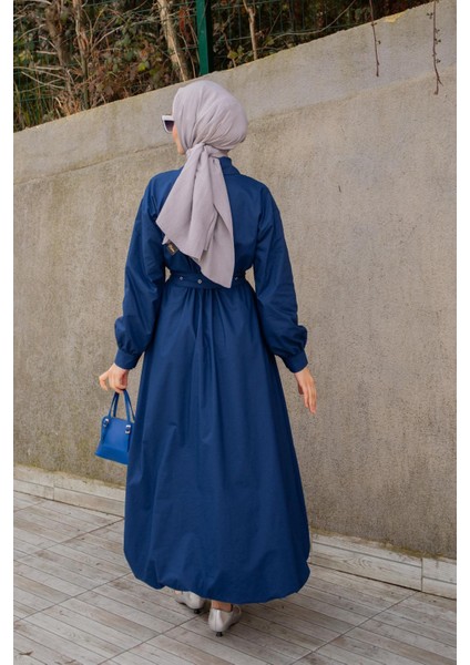 Balon Tasarım Poplin Elbise-Laci modelleri