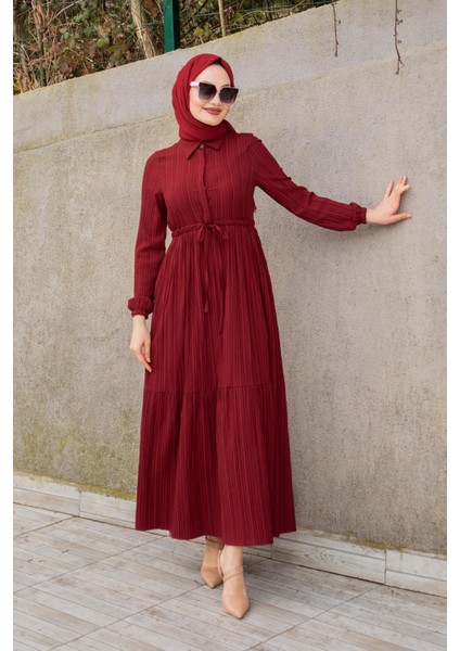 Nare Pamuklu Bürümcük Elbise-Mint fırsatları