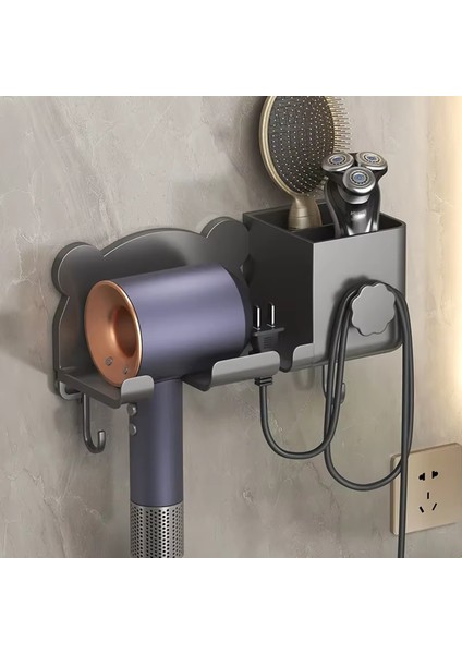 Çok Fonksiyonlu Saç Kurutma Makinası ve Banyo Malzemeleri İçin Düzenleyici Askılık Stand - AL5050