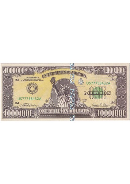 A.b.d. 1.000.000 Usd (Bir Milyon Dolar) Hatıra Para