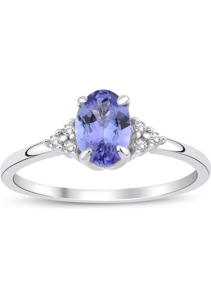 Tanzanite Oval Tektaş Yüzük