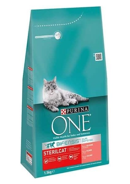 One Sterilised Somonlu Kısırlaştırılmış Kedi Maması 1.5 kg
