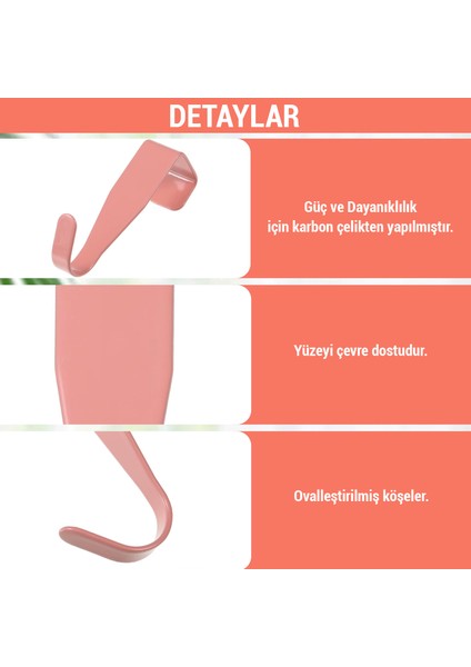 Sert Abs Plastik Çok Amaçlı Mutfak Dolabı Kapı Duşakabin Vb Alanlar Için Plastik Askılık Kanca 4lü Set - AL4988 fiyatları