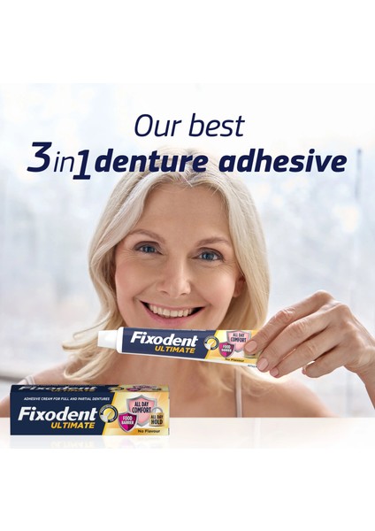 Ultimate Ferah Tat Diş Protezi Yapıştırıcı Krem 40 G 2 Adet