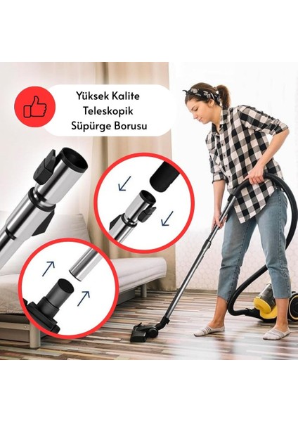 Rowenta Ro 3751 Ta Compact Power Paslanmaz Çelik Teleskopik Süpürge Borusu