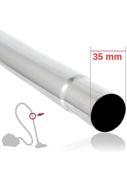 Philips Fc 8475 Power Pro Compact Paslanmaz Çelik Teleskopik Süpürge Borusu