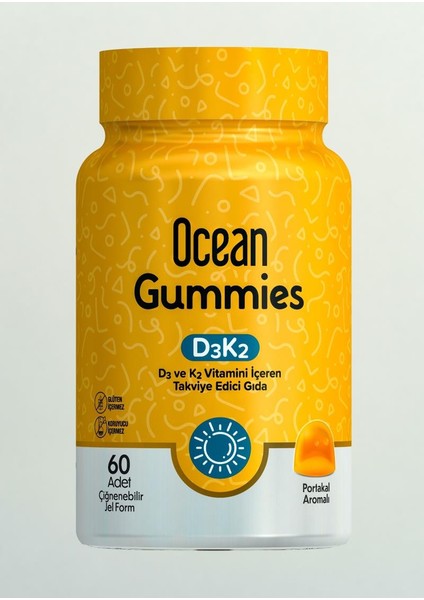 Ocean Gummies Vitamin D3K2 60 Çiğnenebilir FORM8697595874097