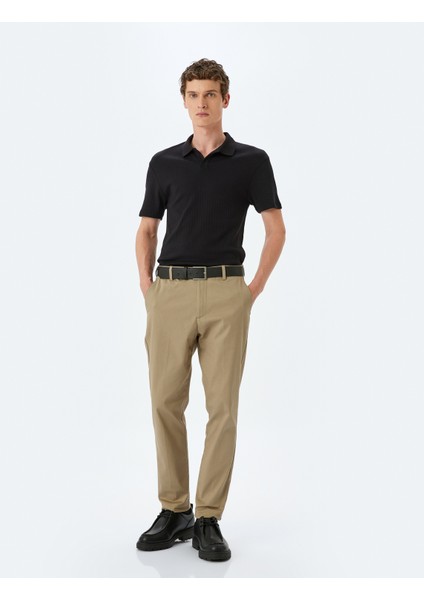 Kısa Kollu Pamuklu Slim Fit Polo Yaka Tişört