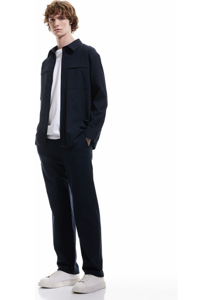 Düğmeli Viskon Karışımlı Chino Cep Detaylı Kumaş Pantolon fiyatları