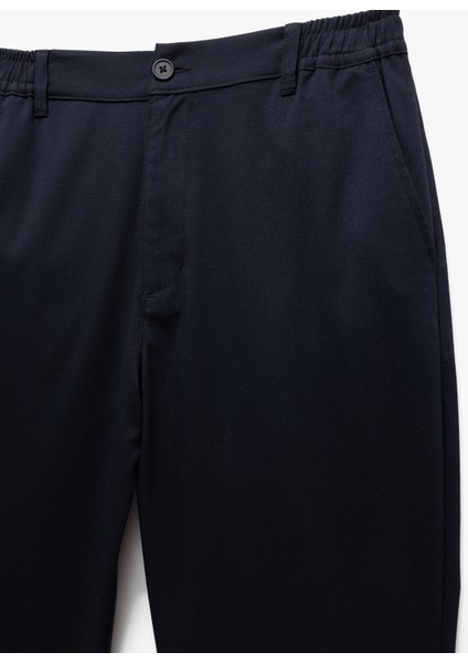 Düğmeli Viskon Karışımlı Chino Cep Detaylı Kumaş Pantolon indirimleri