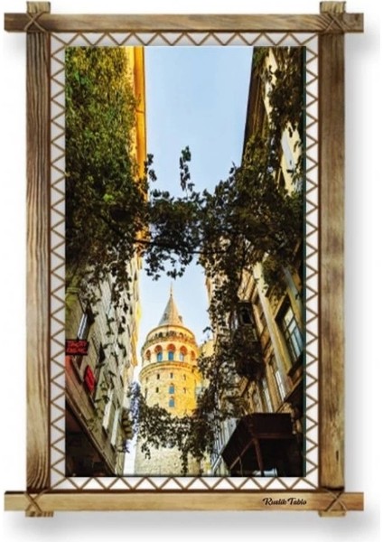 Kanvas Galata Kulesi Düz Işıksız Tablo