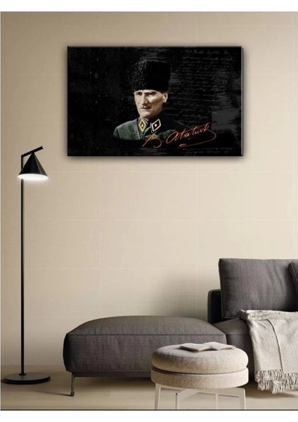 Kanvas Tablo Atatürk LED Işıklı