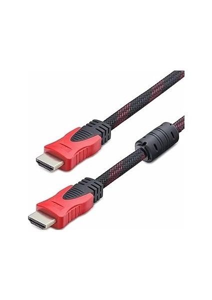 HDMI To HDMI Kablo Full Hd 1080P (Kaliteli Örgülü Kablo) (3 Metre)