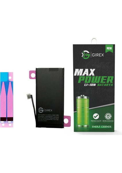 Girex Apple iPhone 13 Güçlendirilmiş Yüksek Kapasite Batarya Mah fırsatları