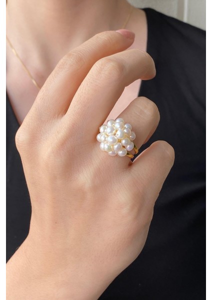 925 Ayar Gümüş Kadın Prenses Model Doğal İnci Küpe Kolye Yüzük Üçlü Set fırsatları