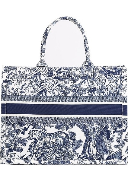 Kadın Çantası Yeni Stil Çin Tarzı Jakarlı Nakış Moda Omuz Çantası Büyük Kapasiteli Çanta Alışveriş Çantası Kadın Kanvas Çanta (Yurt Dışından)