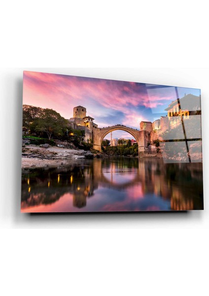 Mostar Köprüsü Cam Tablo | Hediyelik, Dekoratif, Ofis, Mutfak