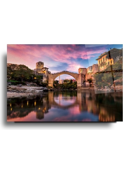 Mostar Köprüsü Cam Tablo | Hediyelik, Dekoratif, Ofis, Mutfak modelleri
