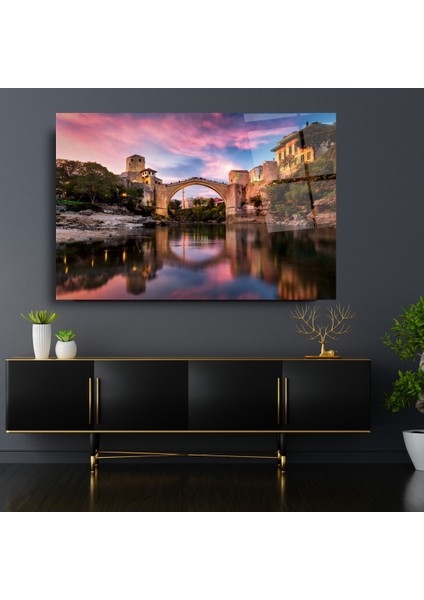 Mostar Köprüsü Cam Tablo | Hediyelik, Dekoratif, Ofis, Mutfak indirimleri