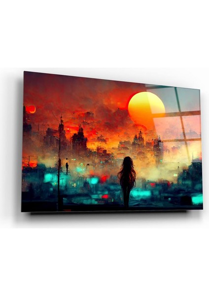 Şehir Manzarası Cam Tablo | Hediyelik, Dekoratif, Ofis, Mutfak