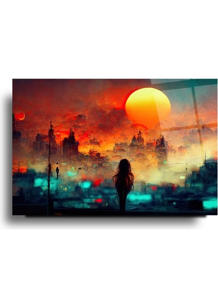 Şehir Manzarası Cam Tablo | Hediyelik, Dekoratif, Ofis, Mutfak modelleri