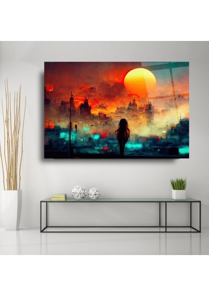 Şehir Manzarası Cam Tablo | Hediyelik, Dekoratif, Ofis, Mutfak fırsatları