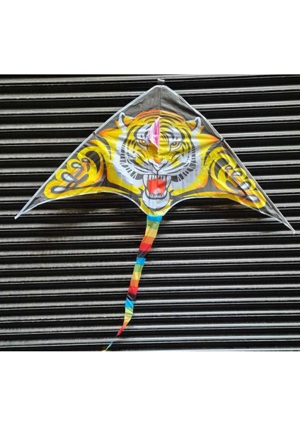 Büyük Boy Kaplan Uçurtma Tiger Kite 160 CMX75 cm Aslan Uçurma-Kuyruk 120 cm 30 mt Ip Dahil