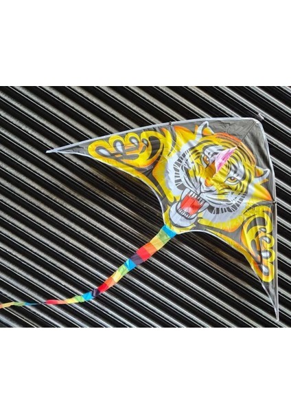 Büyük Boy Kaplan Uçurtma Tiger Kite 160 CMX75 cm Aslan Uçurma-Kuyruk 120 cm 30 mt Ip Dahil