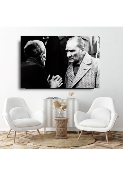 Atatürk ve Köylü Cam Tablo | Hediyelik, Dekoratif, Ofis, Mutfak indirimleri