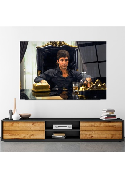 Tony Montana Cam Tablo | Hediyelik, Dekoratif, Ofis, Mutfak
