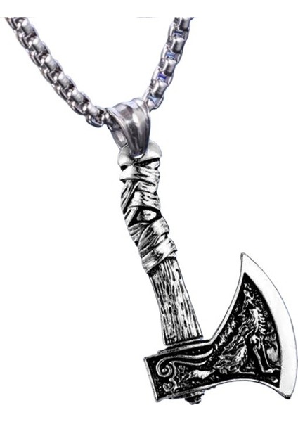 Wolf Axe Paslanmaz Çelik Kolye Kolye Ucu Kişiselleştirilmiş Kolye (Yurt Dışından)
