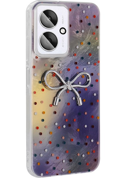 Redmi 13C Kılıf Kamera Korumalı Figürlü Zore Ponti Silikon Kapak - Lila indirimleri