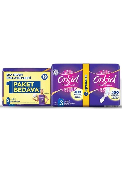 Platinum Trio Gece 16'lı Hijyenik Ped