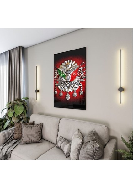 Modern Osmanlı Cam Tablo - Yatay Motif 01-004