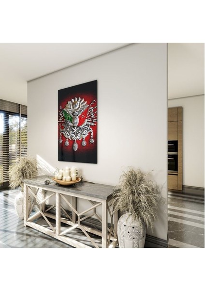 Modern Osmanlı Cam Tablo - Yatay Motif 01-004