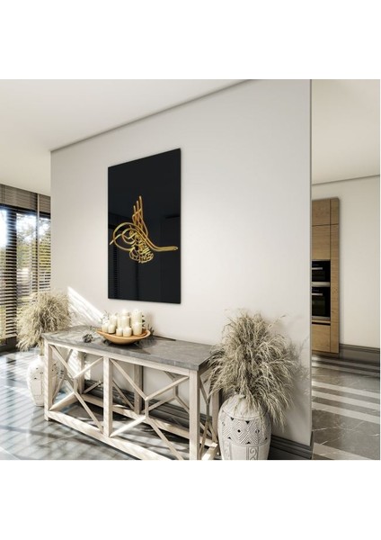 Modern Osmanlı Cam Tablo - Yatay Motif 01-016