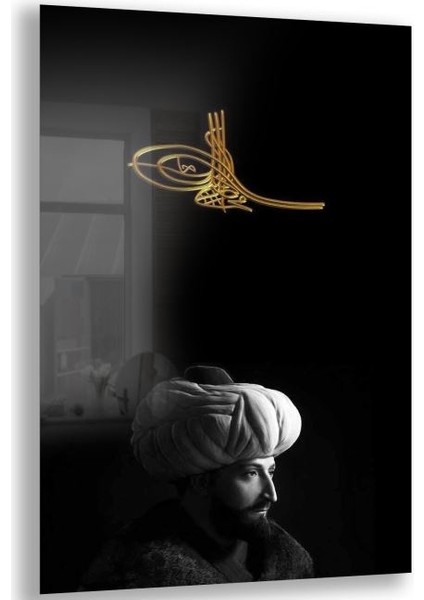 Modern Osmanlı Cam Tablo - Yatay Motif 01-008