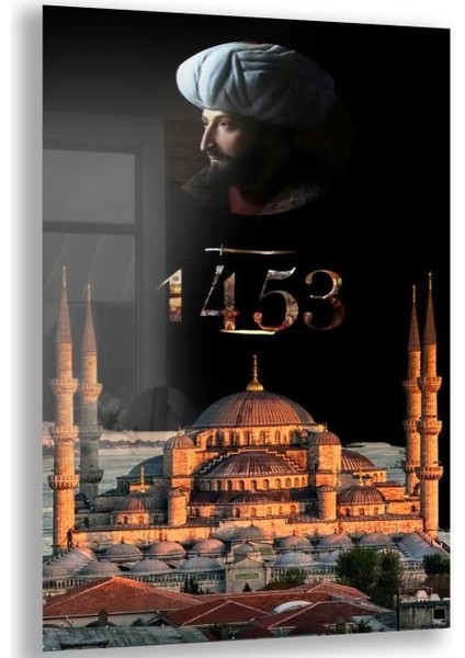 Modern Osmanlı Cam Tablo - Yatay Motif 01-028