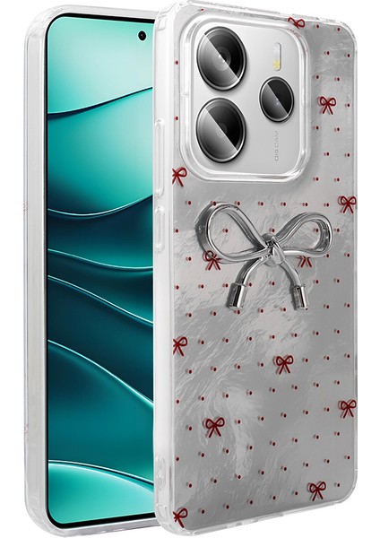 Xiaomi Redmi Note 14 5g Kılıf Kamera Korumalı Figürlü Ponti Silikon Kapak - Açık Mavi