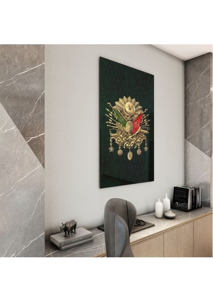 Modern Osmanlı Cam Tablo - Yatay Motif 01-019