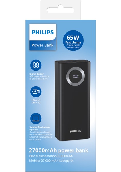 DLP1965CB/00 27.000 Mah Pd 65W Hızlı Şarj Laptop Powerbank 2xusb-C, 1xusb-A
