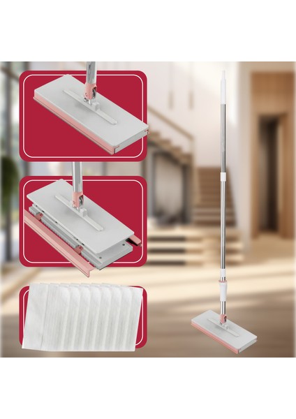 Tembel Mop Tüm Bezleri Kendi Alabilen Otomatik Mop Yüzey Temizlik Havlusu Kullan At Bezler Için