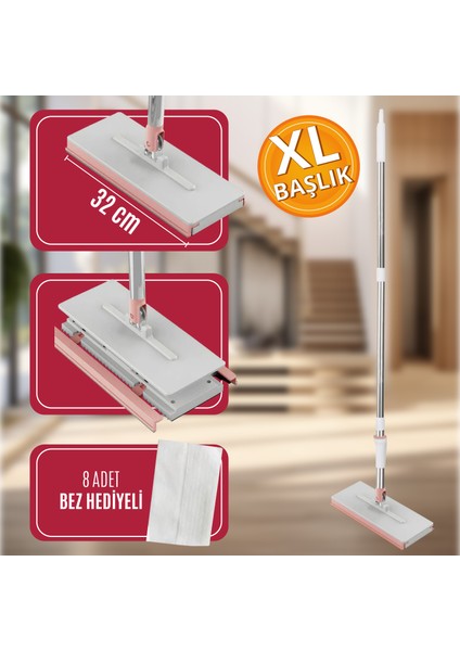 Tembel Mop Tüm Bezleri Kendi Alabilen Otomatik Mop Yüzey Temizlik Havlusu Kullan At Bezler Için fiyatları