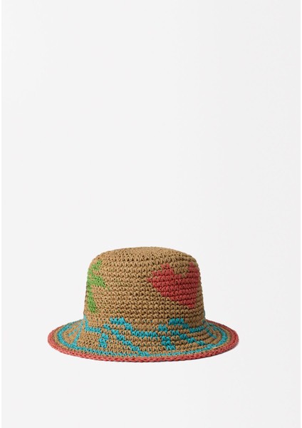 Örgü Motifli Bucket Şapka