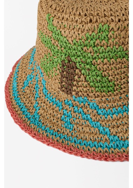 Örgü Motifli Bucket Şapka