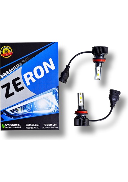 H11 LED Xenon Şimşek Etkili 12V Beyaz Zeron Premium