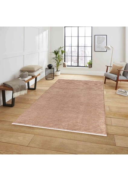 Ravi Yıkanabilir Kaydırmaz,pamuk Dokuma,premium Kalite Salon&mutfak&yemek Odası Kilimi 1705A-VİZON fırsatları