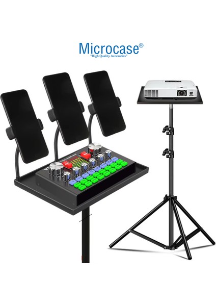 Sunum Projeksiyon Cihazı Notebook Vb Için Çok Amaçlı Ayaklı Sehpa Stand + 2.1 mt Tripod - AL5095