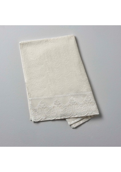 Lace Pamuk 50X80 cm Yüz Havlusu Ekru