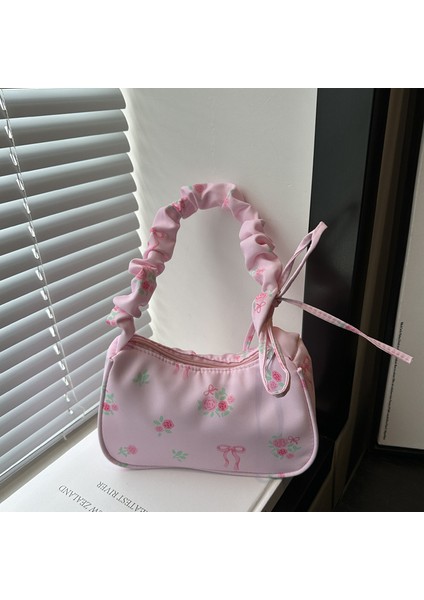 Nazik ve Tatlı Sevimli Küçük Çiçek Yay Yüksek Değer Vahşi Moda Omuz Çantası (Yurt Dışından)